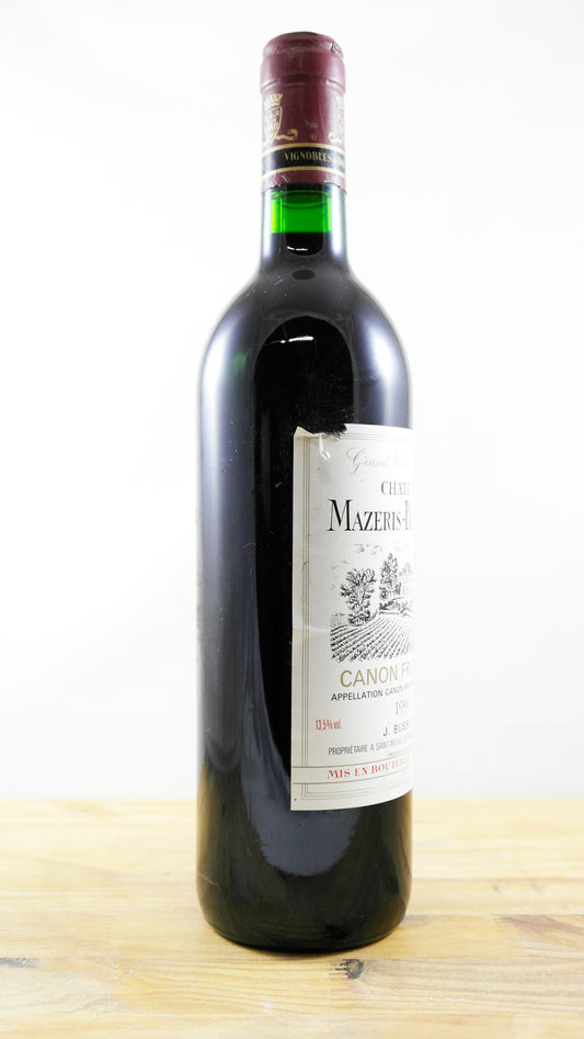 Vin Année 1990 Château Mazeris-Bellevue