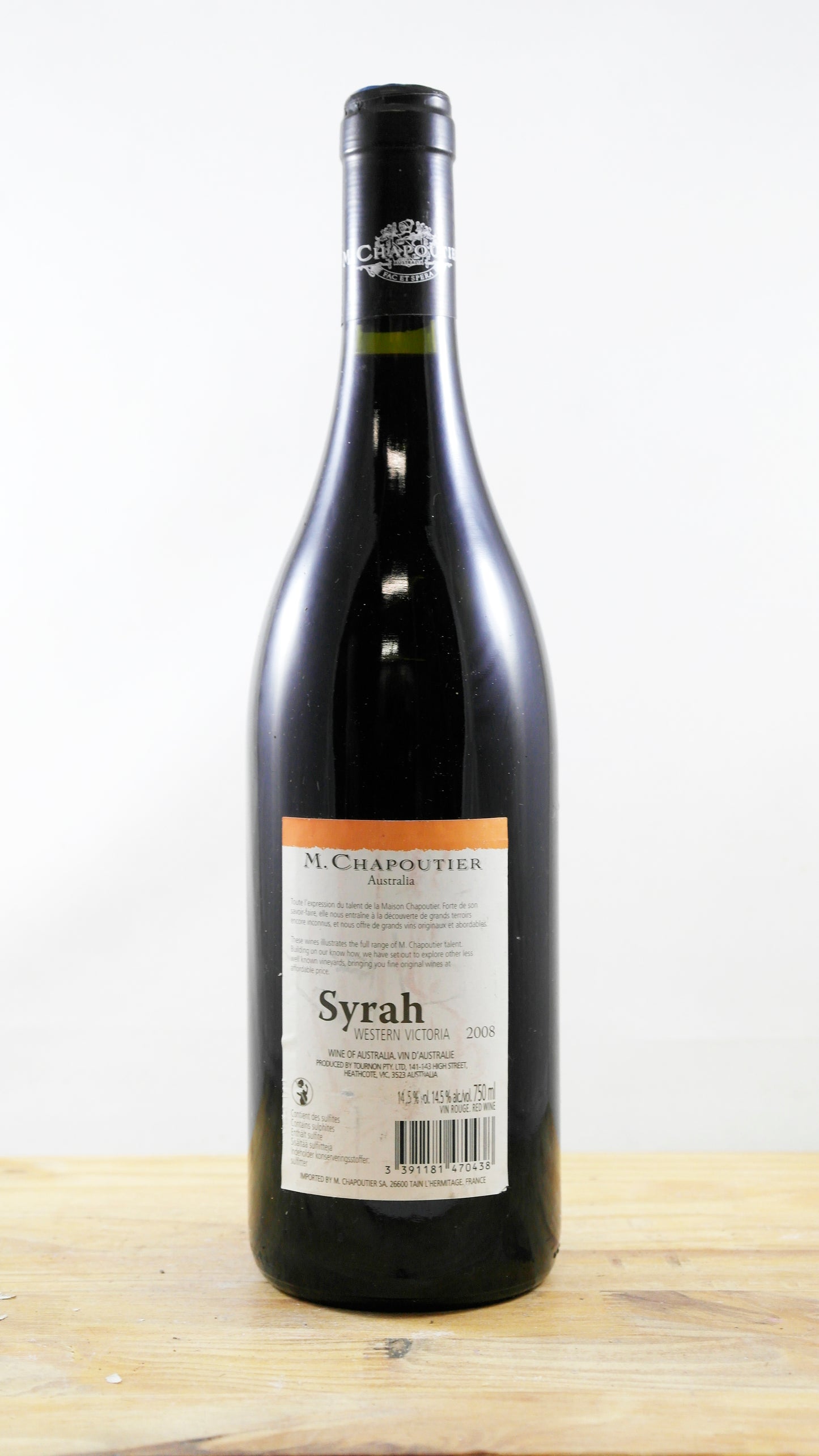 Vin Année 2008 Syrah M.Chapoutier