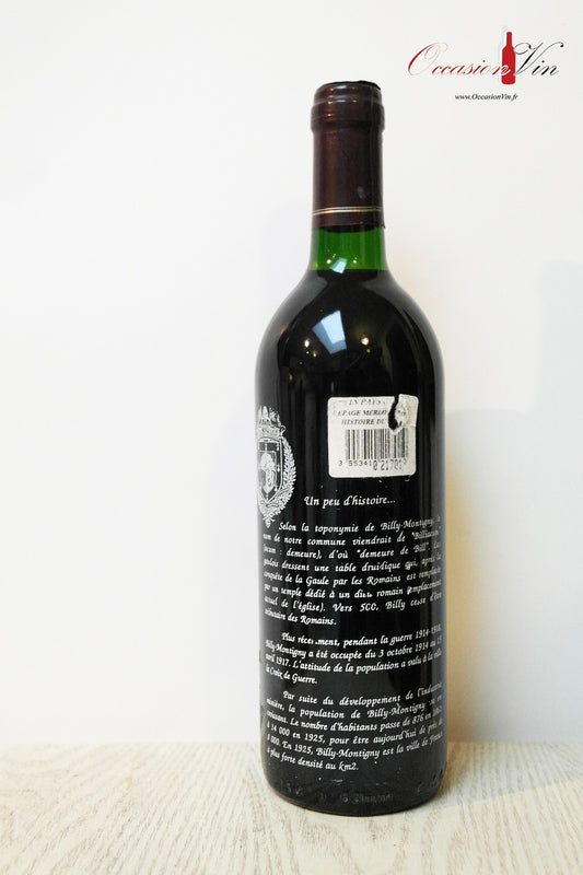 Billy-Montigny Merlot Vin 1995