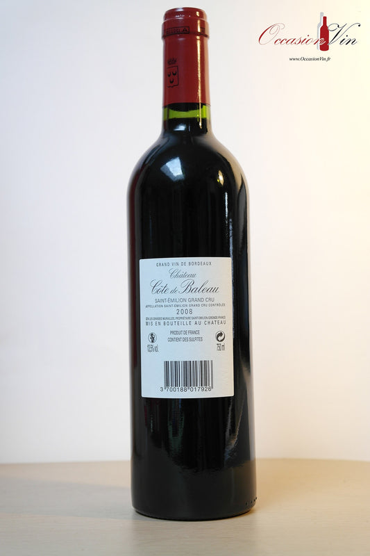 Côte de Baleau Saint-Emilion Grand Cru Vin 2008