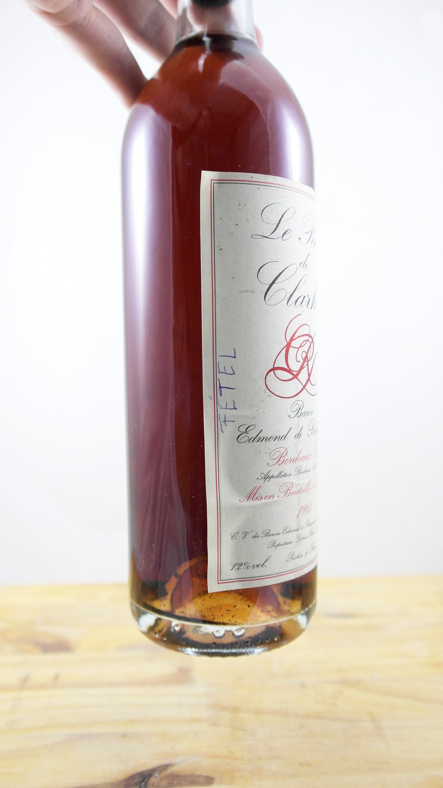 Vin Année 1993 Rosé de Clarke