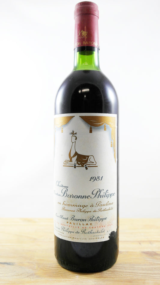 Vin Année 1981 Château Mouton Baronne Philippe