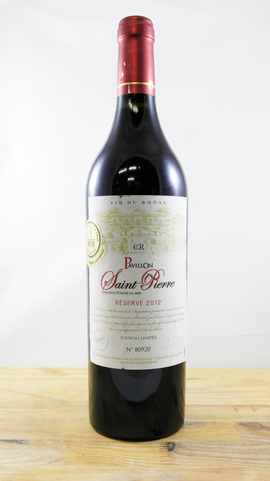 Vin Année 2012 Pavillon Saint-Pierre