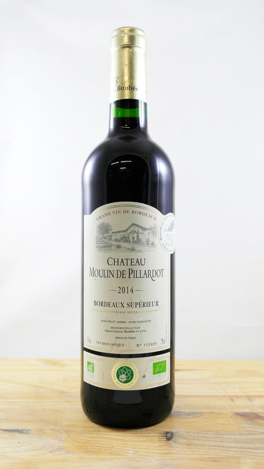Vin Année 2014 Château Moulin de Pillardot