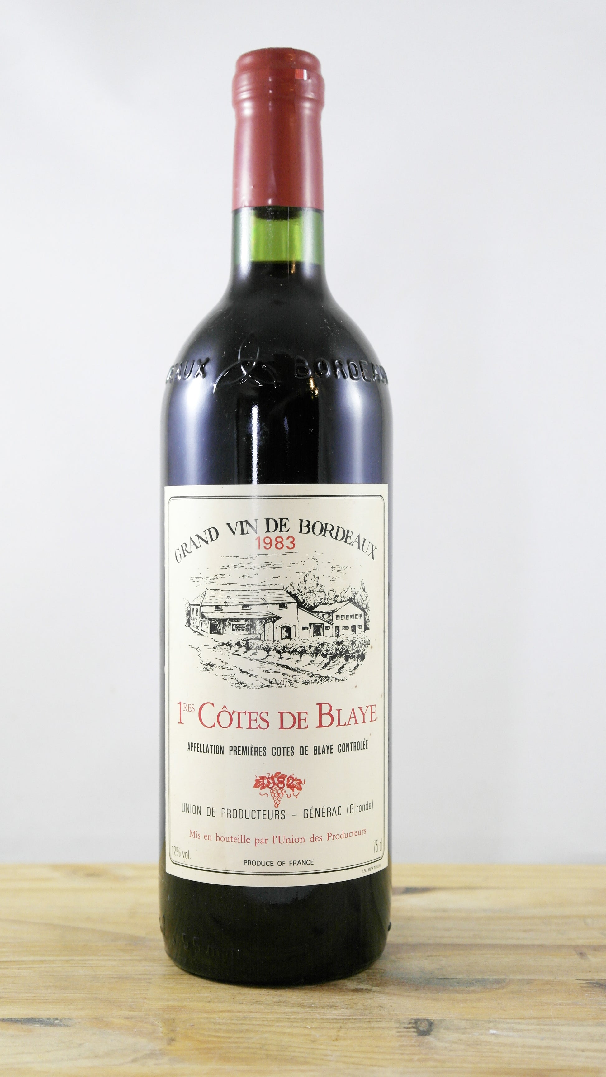1ères Côtes de Blaye Union des producteurs Générac 1983