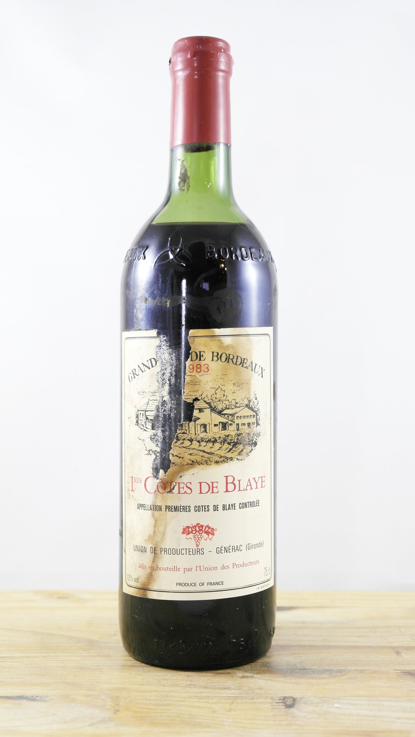 1ères Côtes de Blaye Union des producteurs Générac 1983 ETA 3