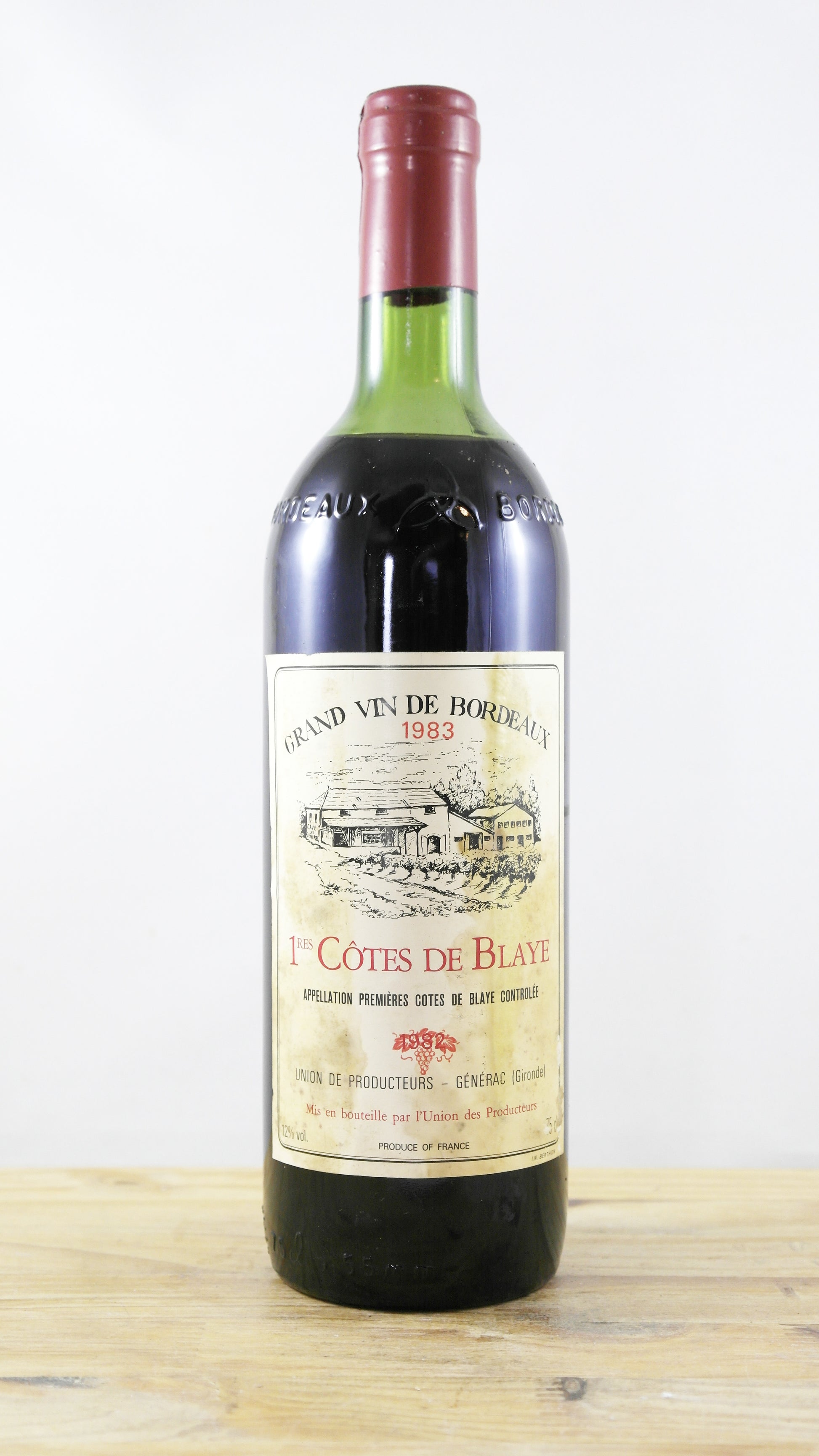 1ères Côtes de Blaye Union des producteurs Générac 1983 ETA 5