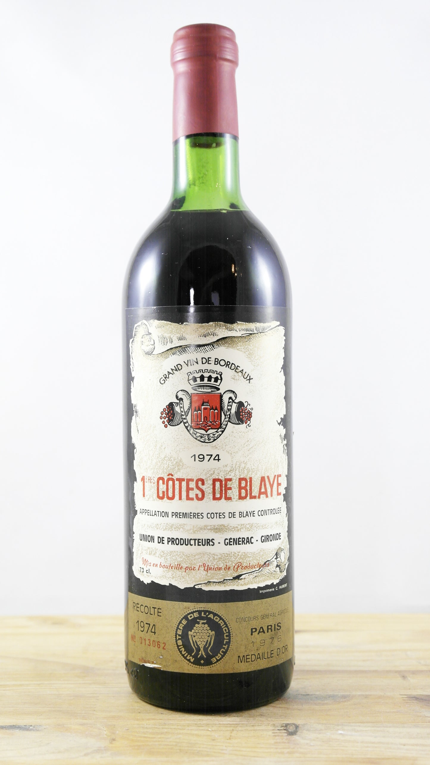 1ères Côtes de Blaye Union des producteurs Générac 1974 HE