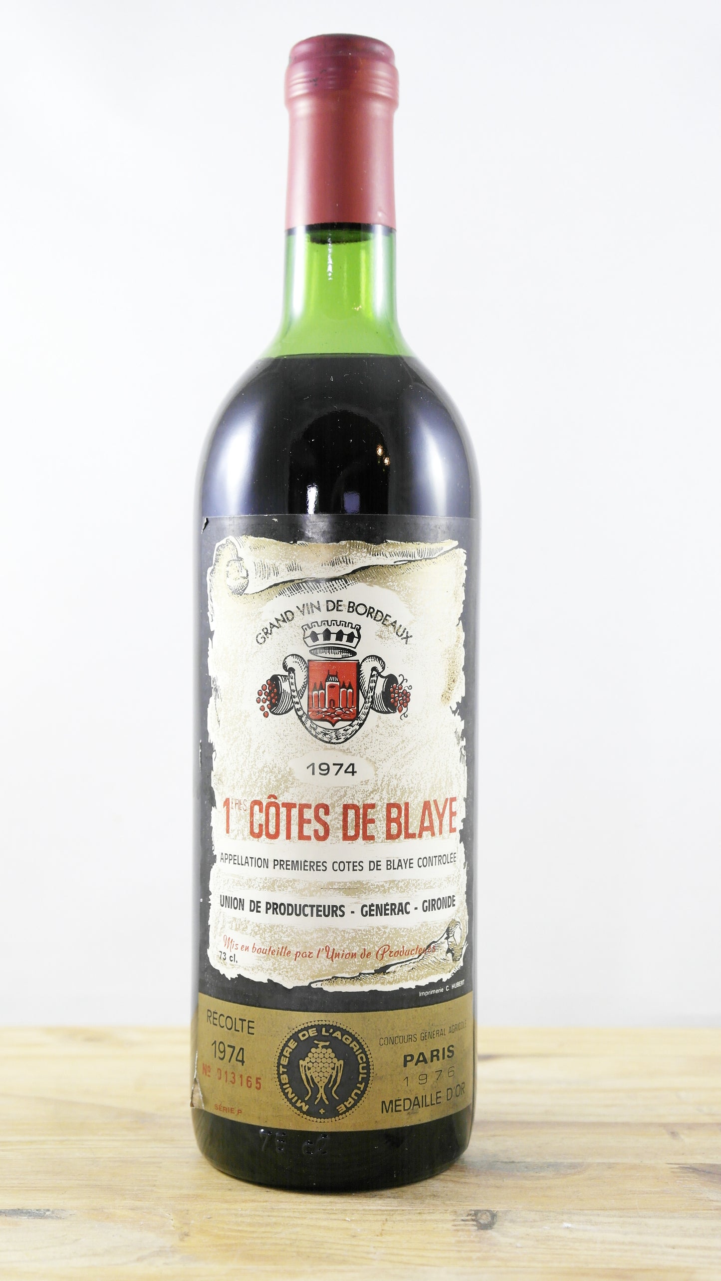 1ères Côtes de Blaye Union des producteurs Générac 1974 ME