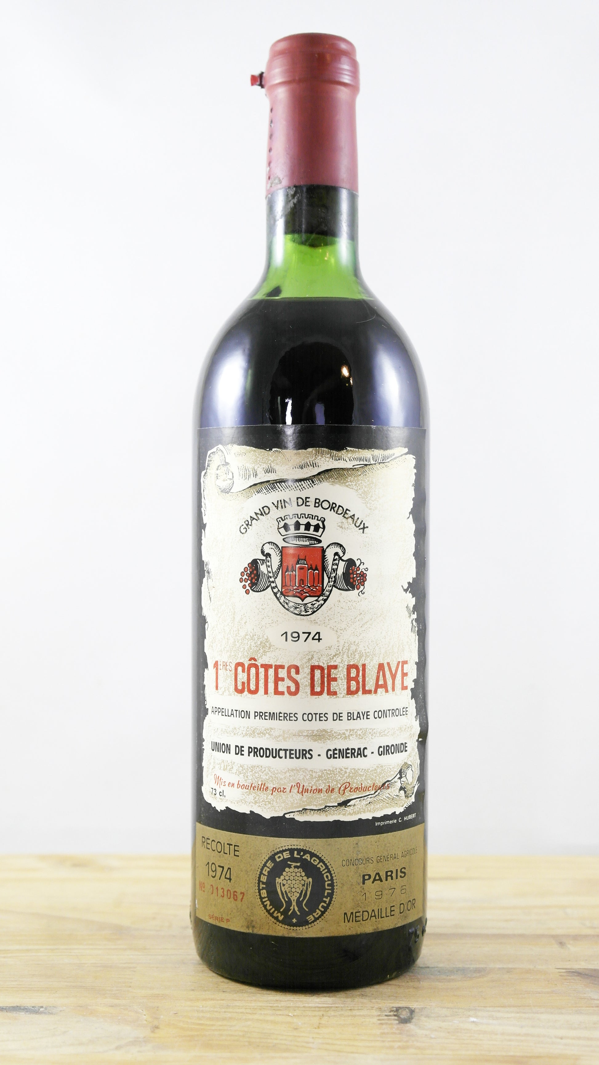 1ères Côtes de Blaye Union des producteurs Générac 1974 CA
