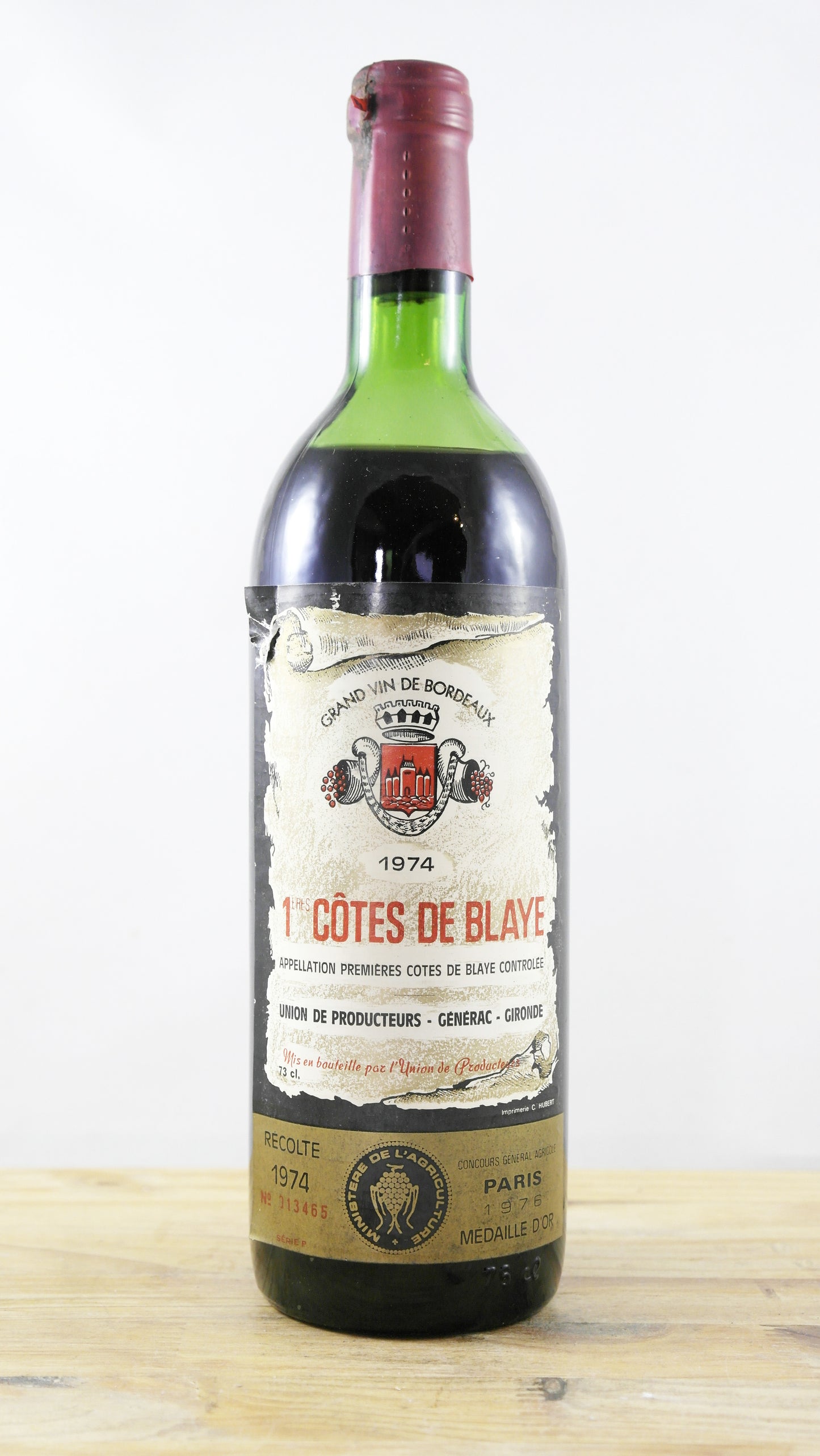 1ères Côtes de Blaye Union des producteurs Générac 1974 CS
