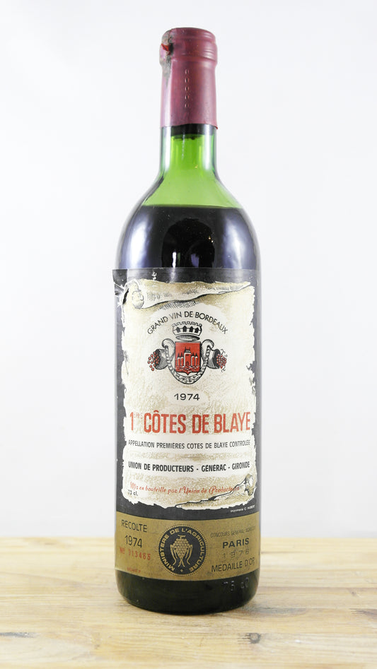 1ères Côtes de Blaye Union des producteurs Générac 1974 CS