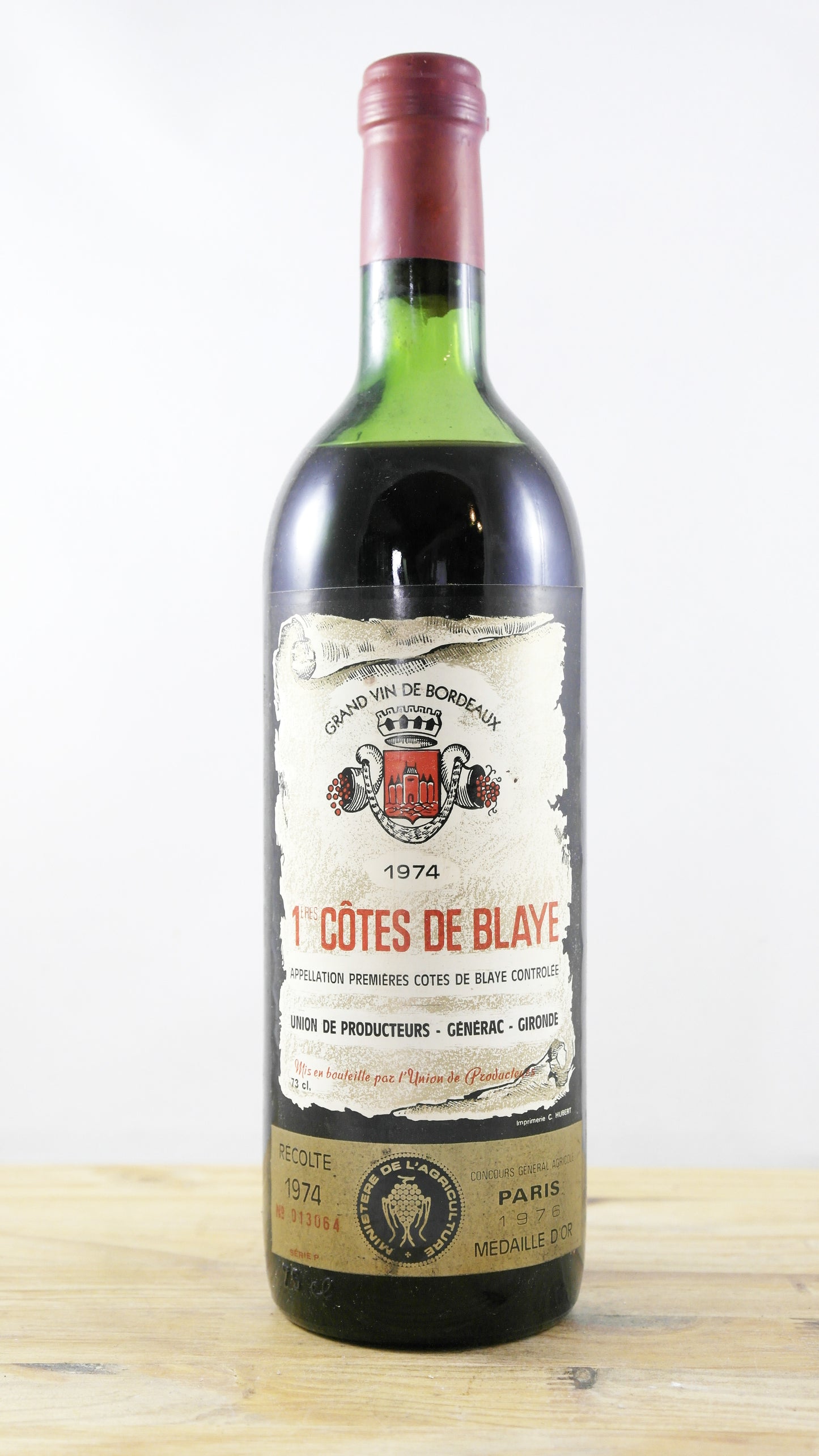 1ères Côtes de Blaye Union des producteurs Générac 1974 BE