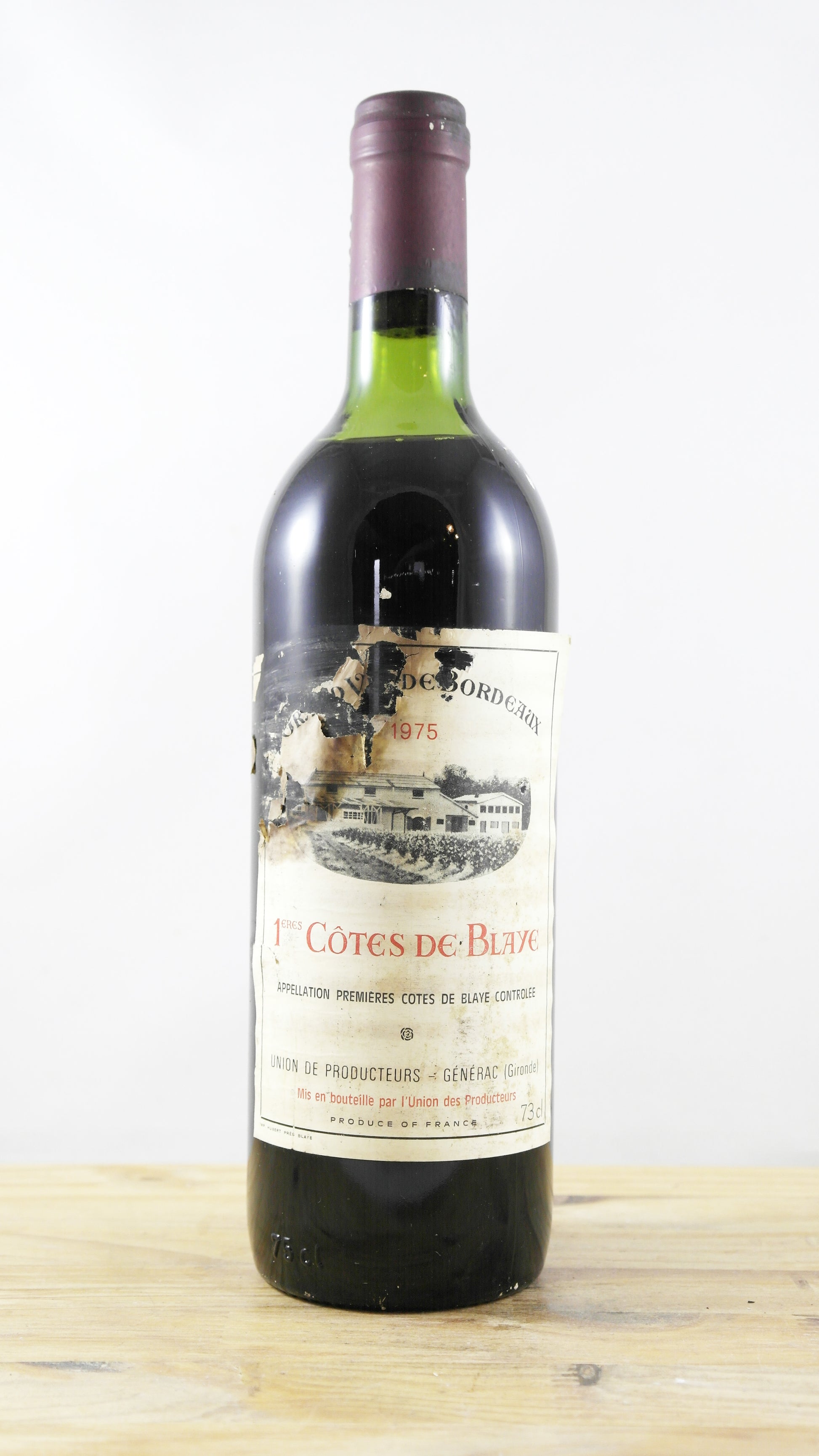 1ères Côtes de Blaye Union des producteurs Générac 1975 ETA
