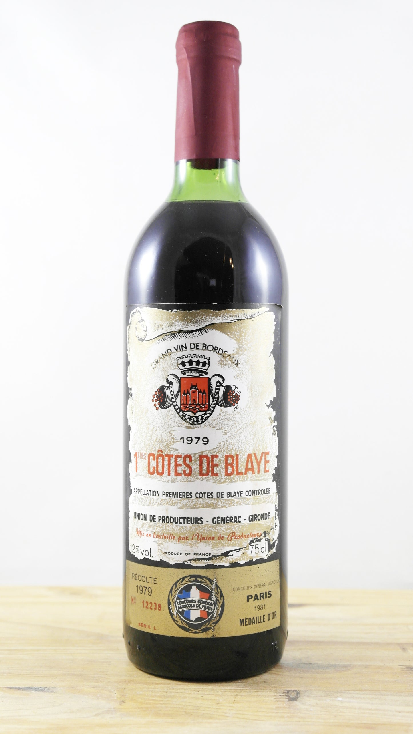1ères Côtes de Blaye Union des producteurs Générac 1979 SC