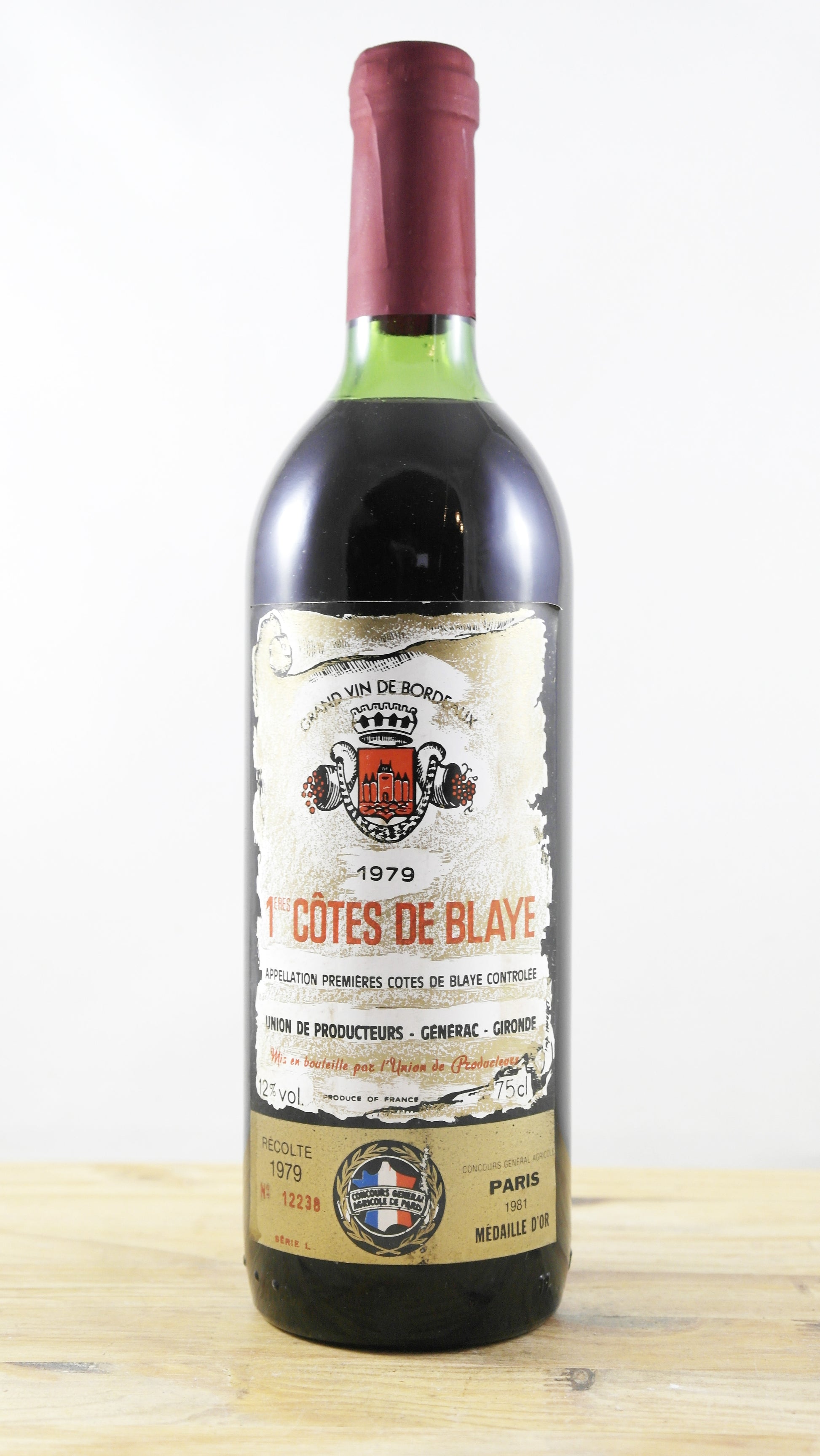 1ères Côtes de Blaye Union des producteurs Générac 1979 SC
