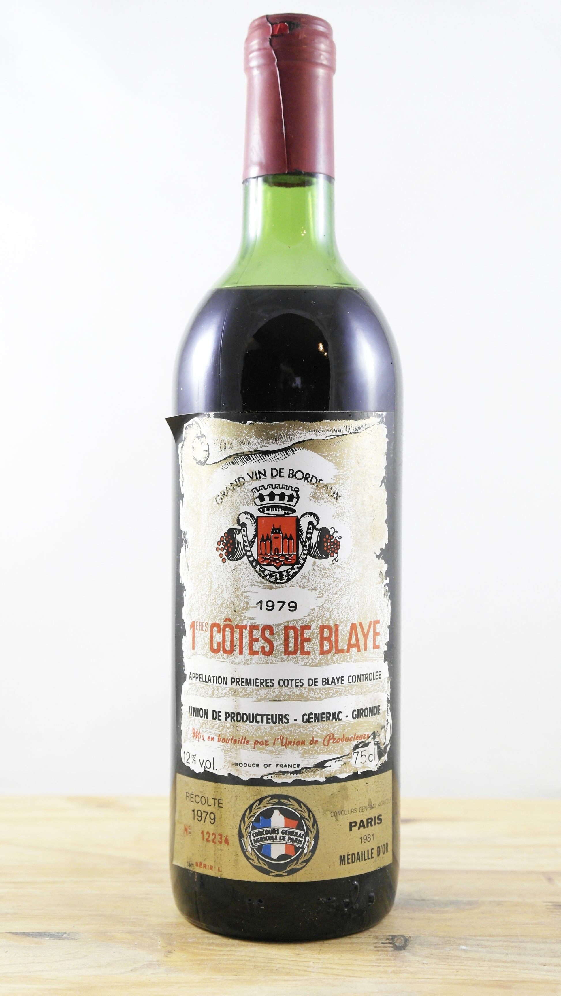 1ères Côtes de Blaye Union des producteurs Générac 1979 NB