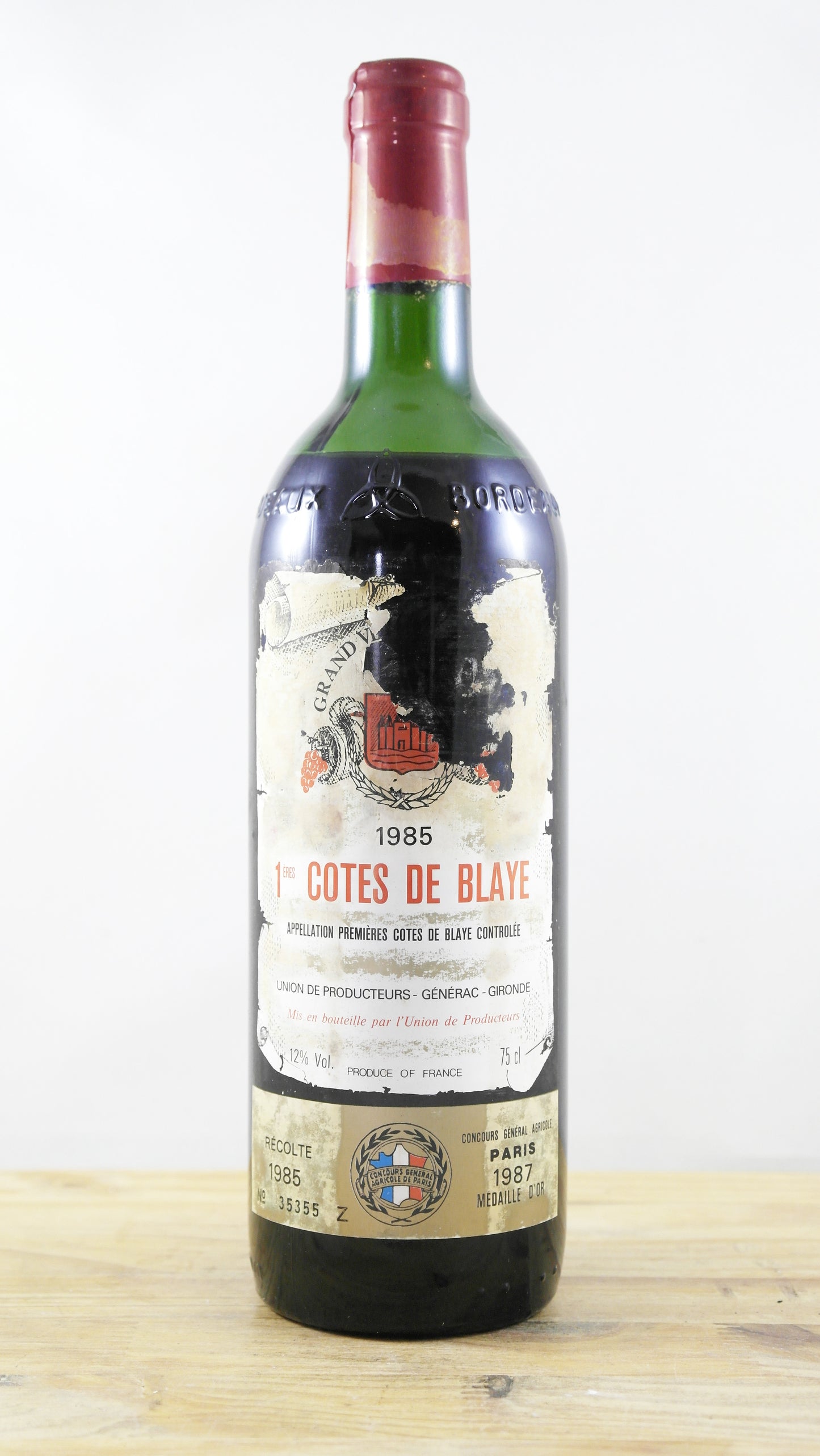 1ères Côtes de Blaye Union des producteurs Générac 1985 ETA