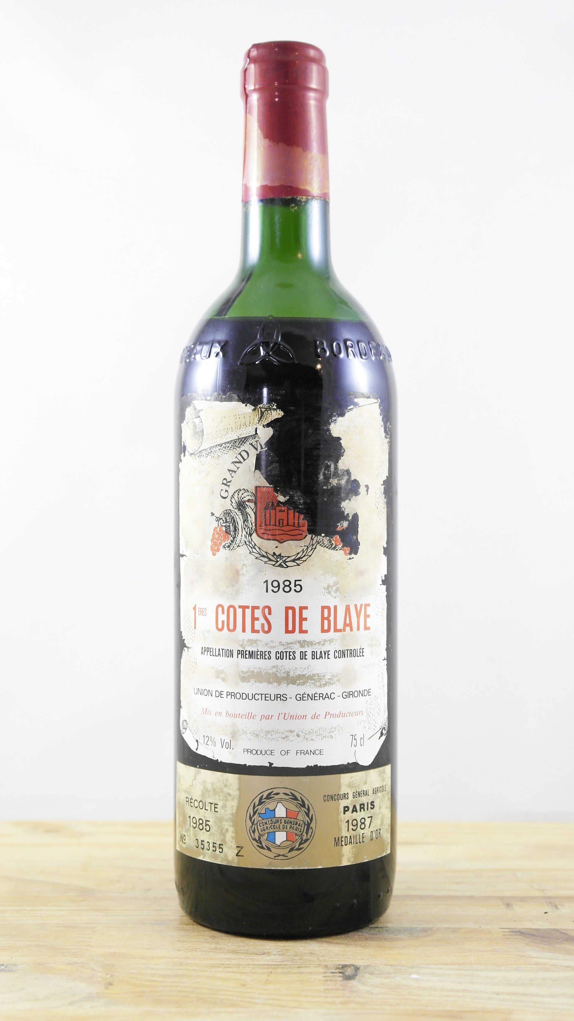1ères Côtes de Blaye Union des producteurs Générac 1985 ETA