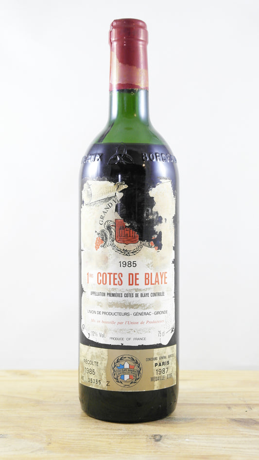 1ères Côtes de Blaye Union des producteurs Générac 1985 ETA