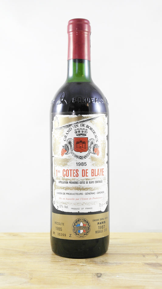 1ères Côtes de Blaye Union des producteurs Générac 1985 CA