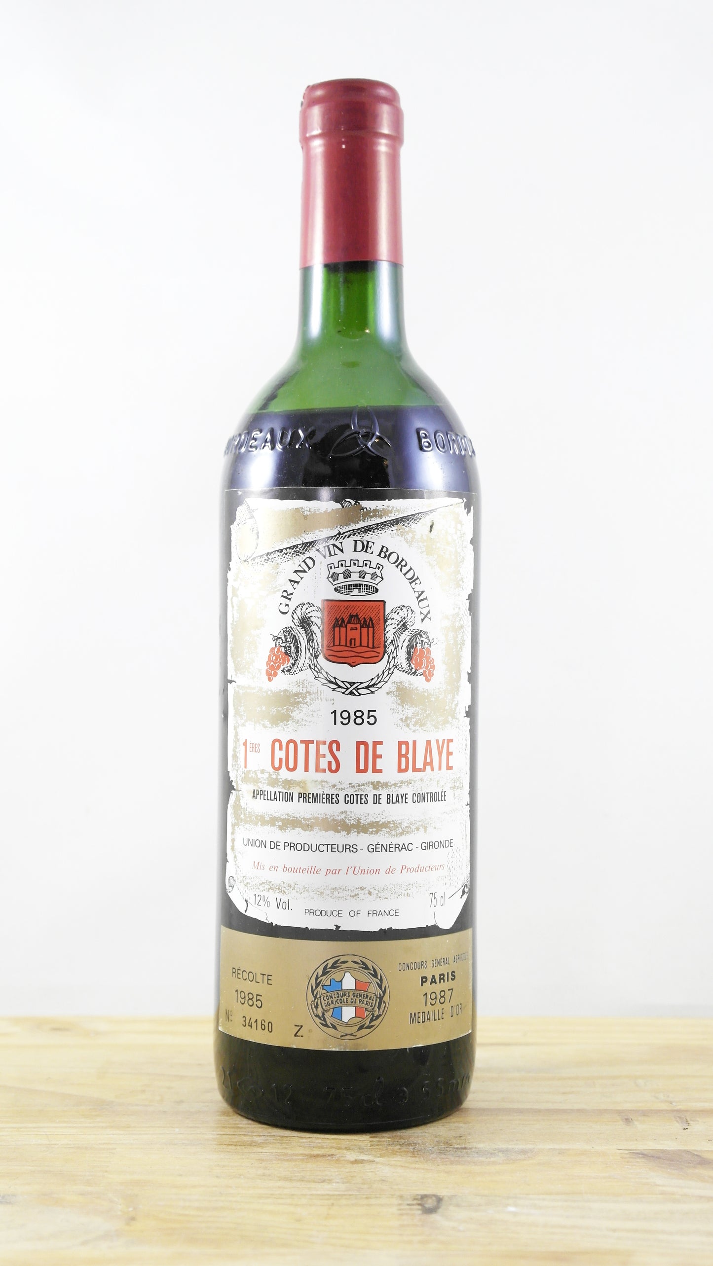 1ères Côtes de Blaye Union des producteurs Générac 1985 CS