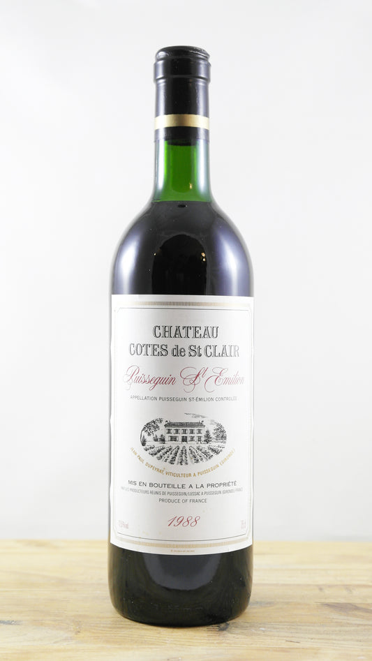 Château Côtes de St Clair 1988