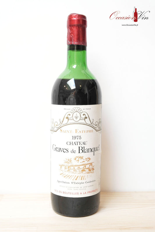 Château Graves de Blanquet ME Vin 1975