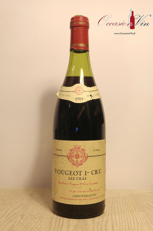 Vougeot Les Cras Heritier Guyot Vin 1984