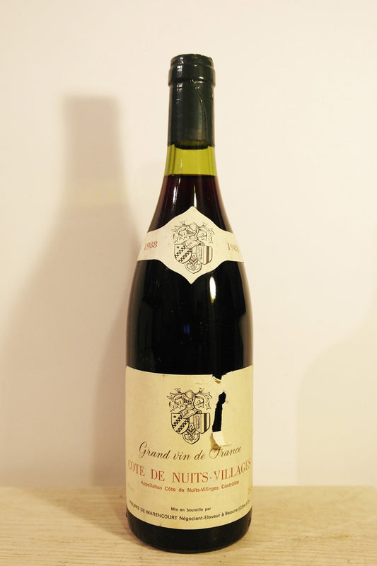 Côte de Nuit Marencourt ELA Vin 1988