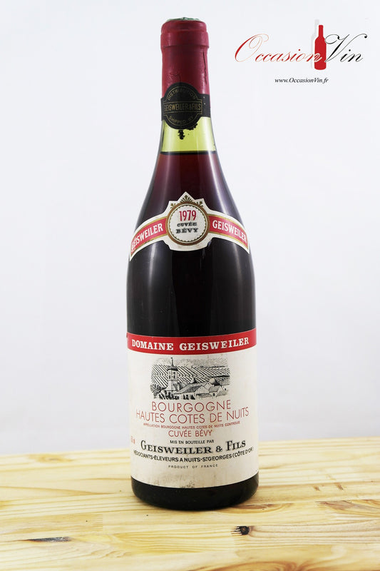 Hautes Côtes de Nuits Geisweiller et Fils Vin 1979