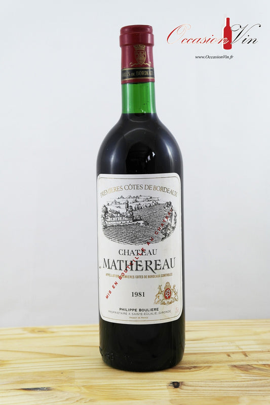 Château Mathereau Vin 1981