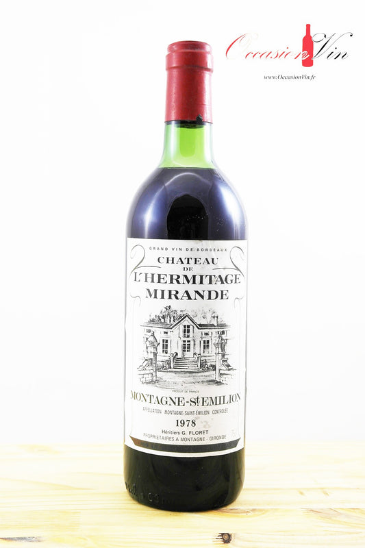 Château de l'Hermitage Mirande Vin 1978