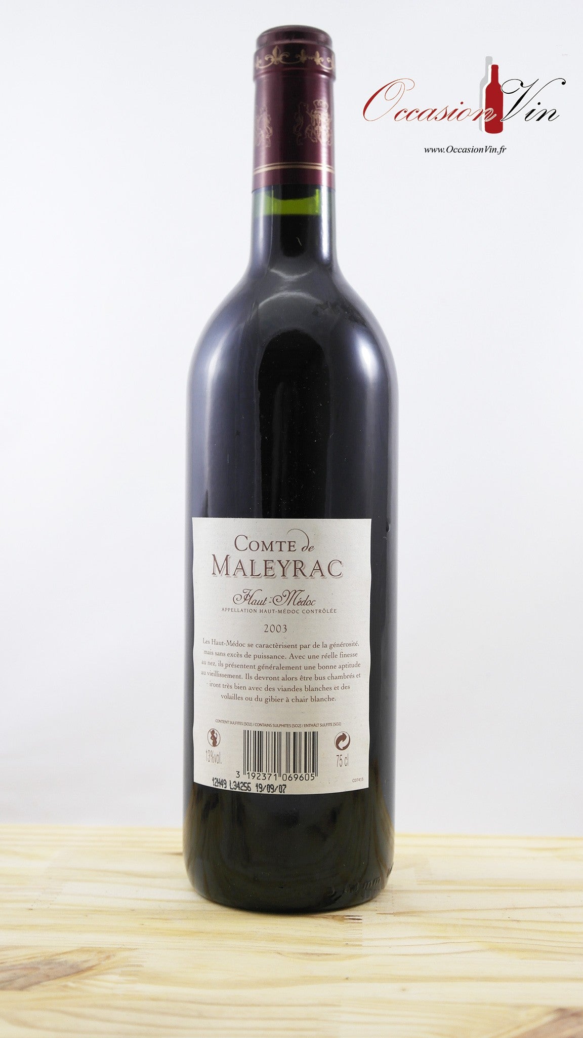 Comte Maleyrac Vin 2003
