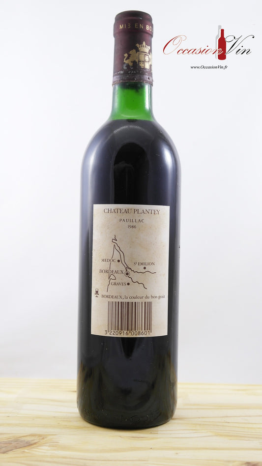 Château Plantey Vin 1986