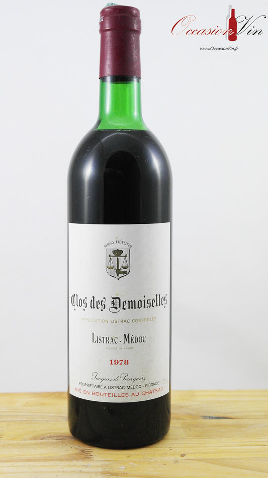 Clos des Demoiselles CA Vin 1978