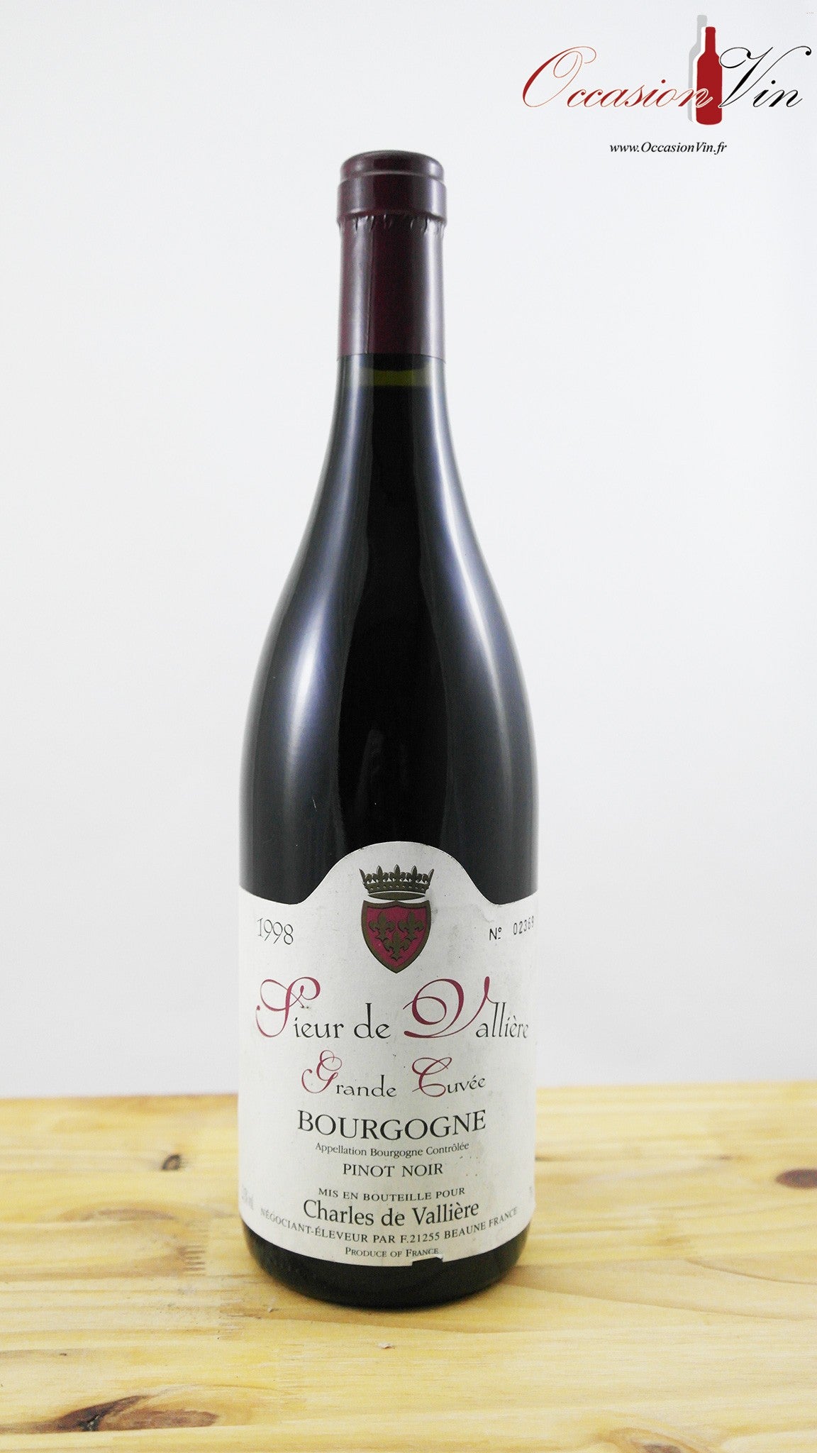 Sieur de Vallière Grande Cuvée Vin 1998