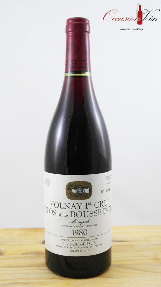 Volnay 1er Cru Clos de la Bousse d’or Vin 1980