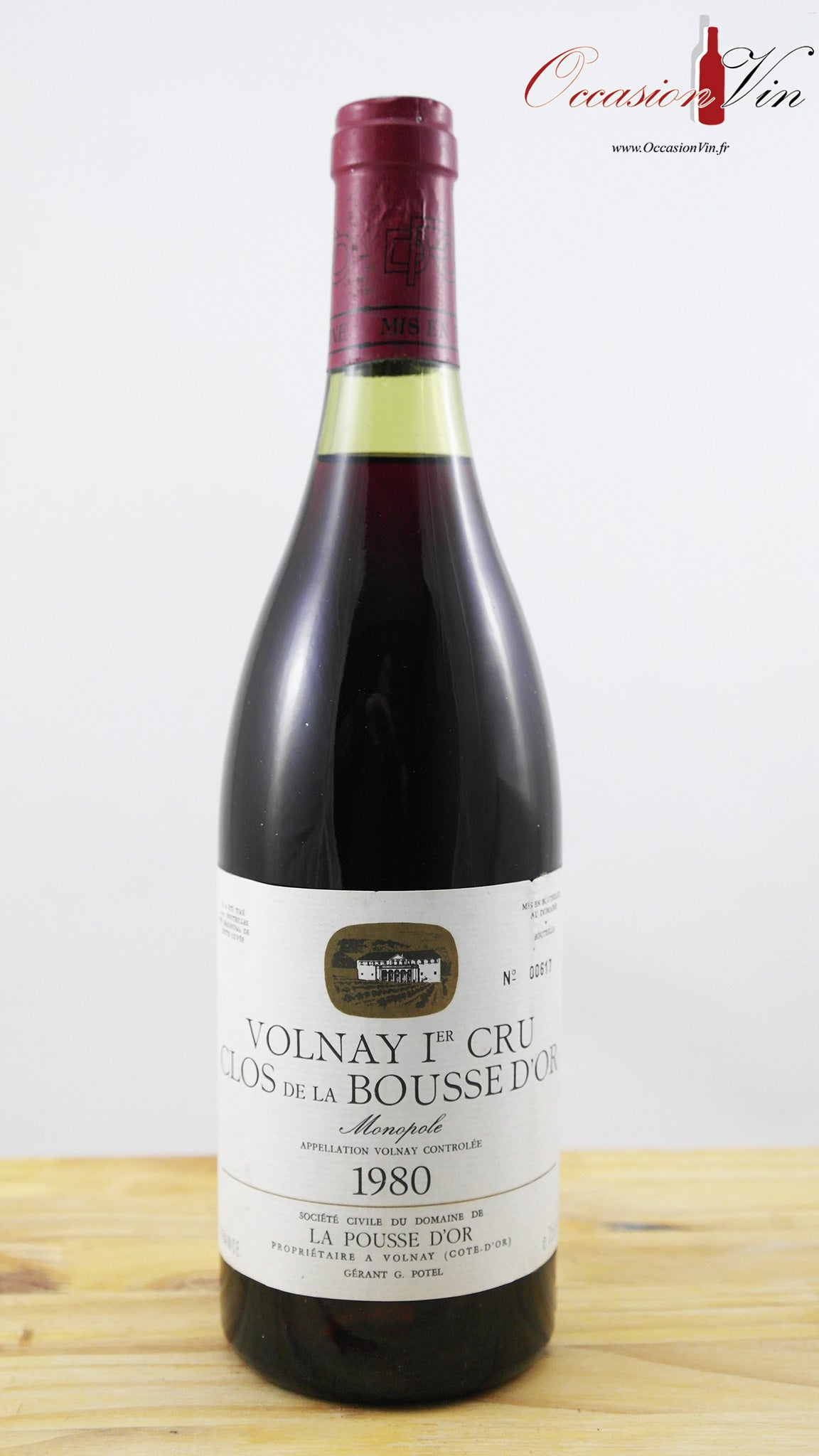 Volnay 1er Cru Clos de la Bousse d’or CA Vin 1980