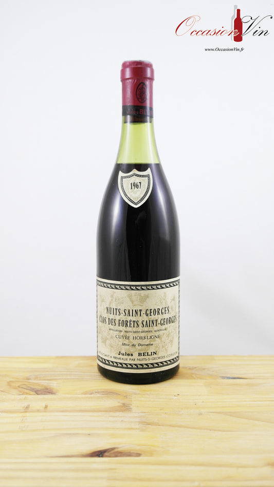 Clos des Fôrets Saint-Georges Jules Belin Vin 1967