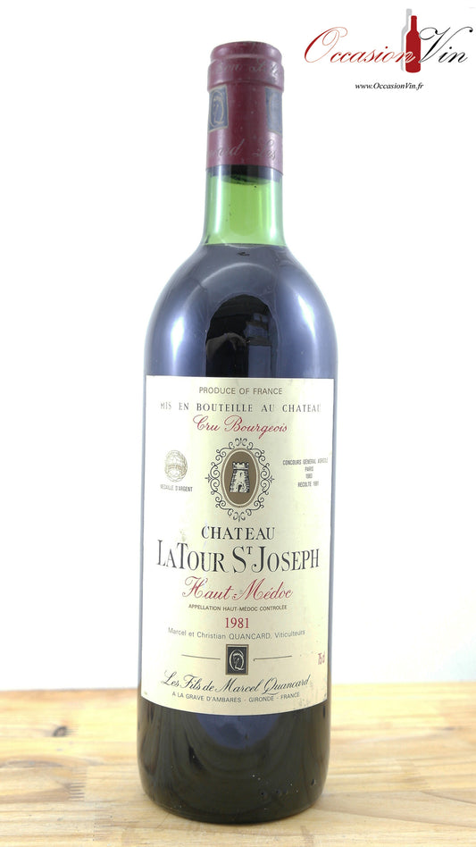 Château LaTour St Joseph Vin 1981