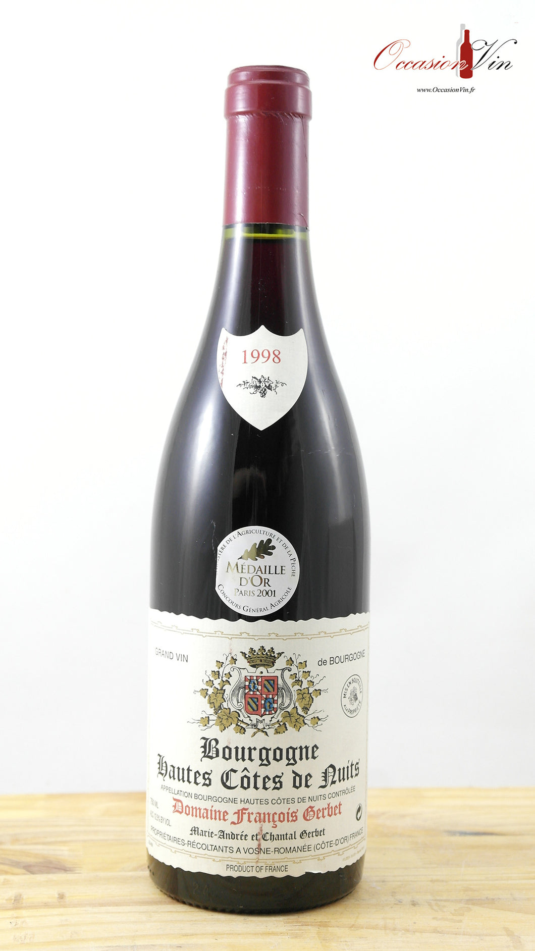 Bourgogne Hautes Côtes de Nuits Domaine François Gerbet Vin 1998
