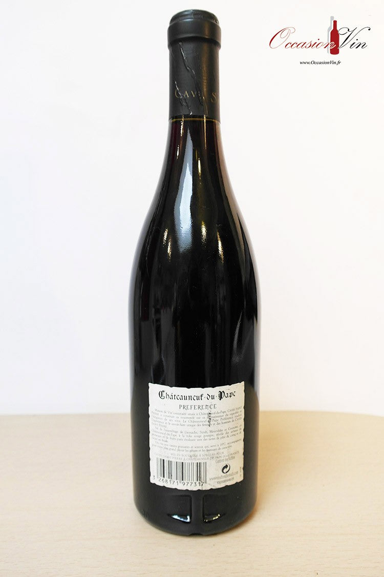 Châteauneuf du Pape préférence Vin 2004