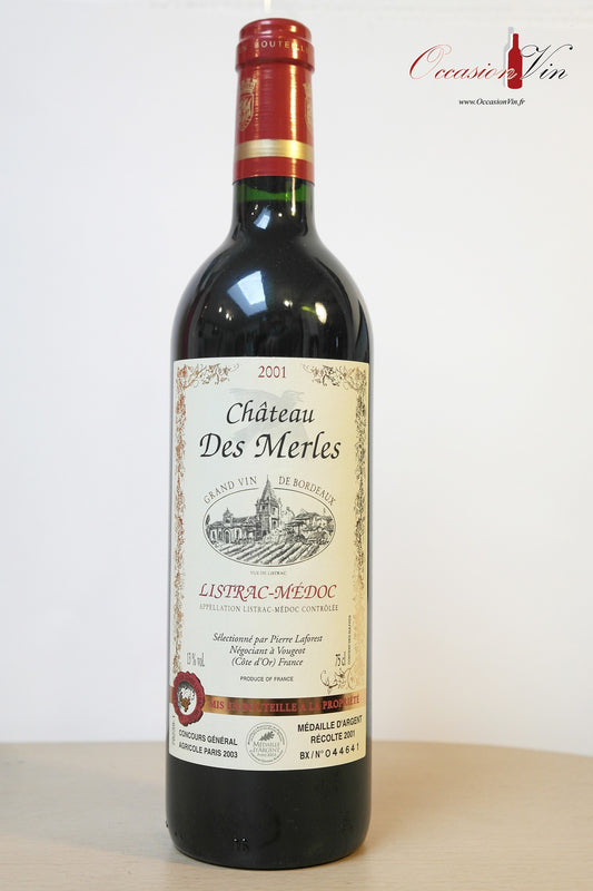 Château des Merles Vin 2001