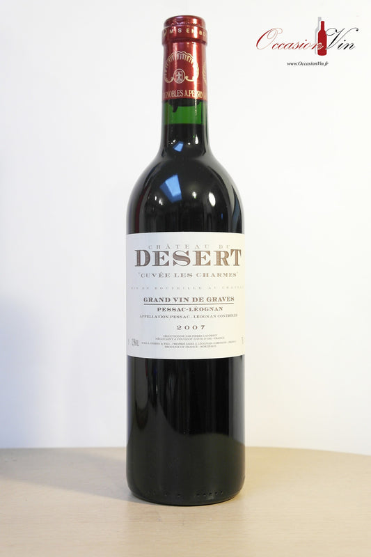 Château Desert Cuvée Les Charmes Vin 2007