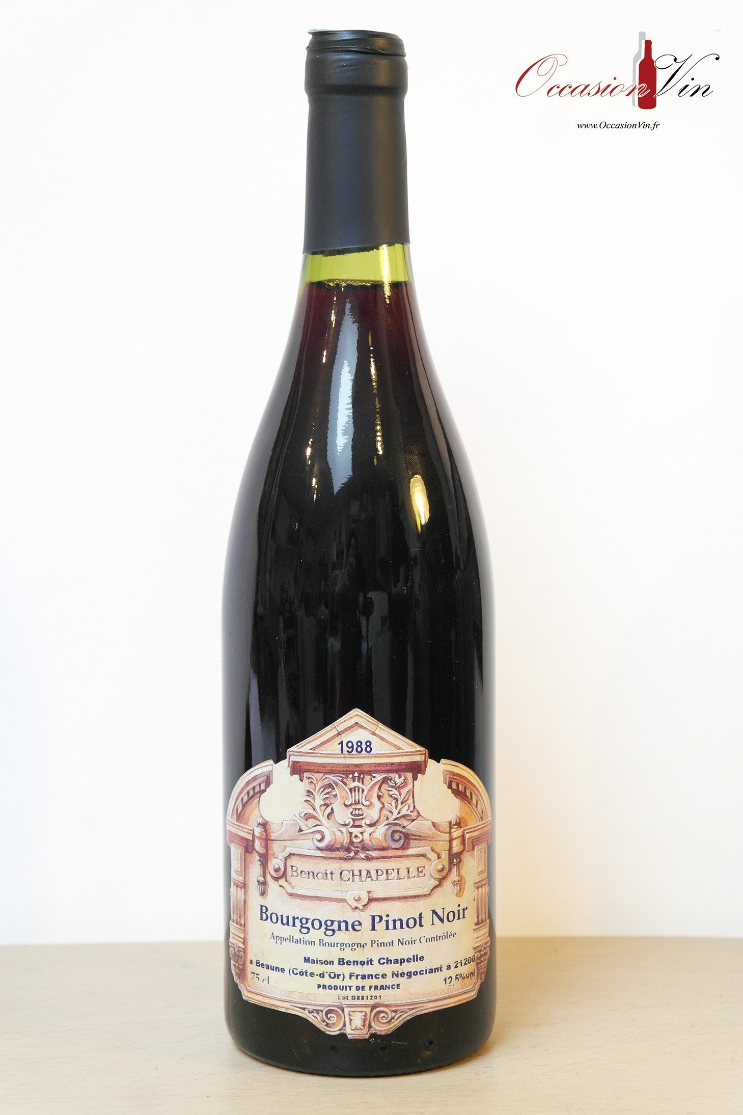 Bourgogne Pinot Noir Benoit Chapelle Vin 1988