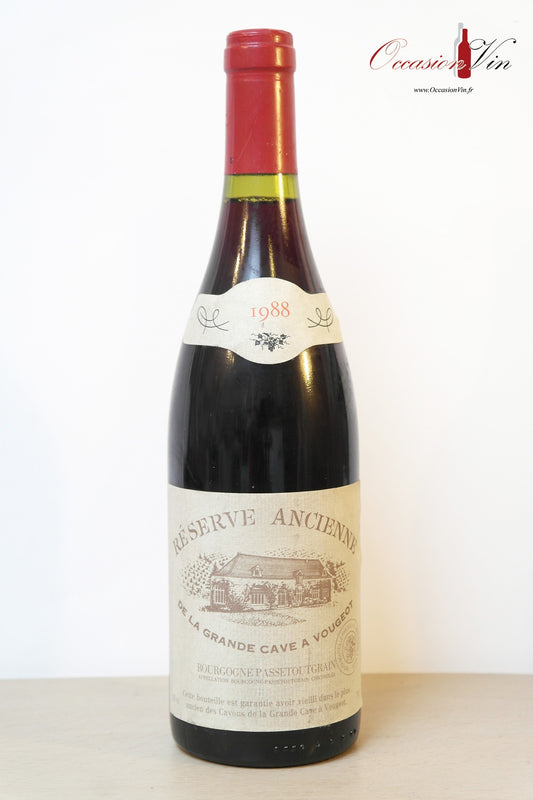 Réserve Ancienne La Grande Cave à Vougeot Vin 1988