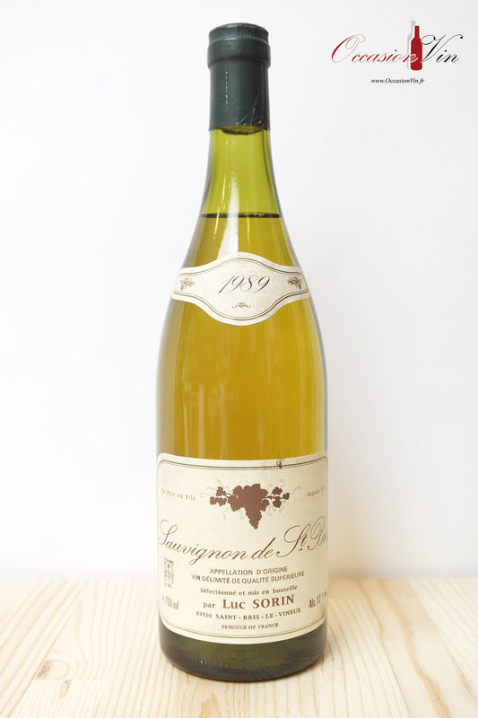 Sauvignon de St Bris Sorin Vin 1989