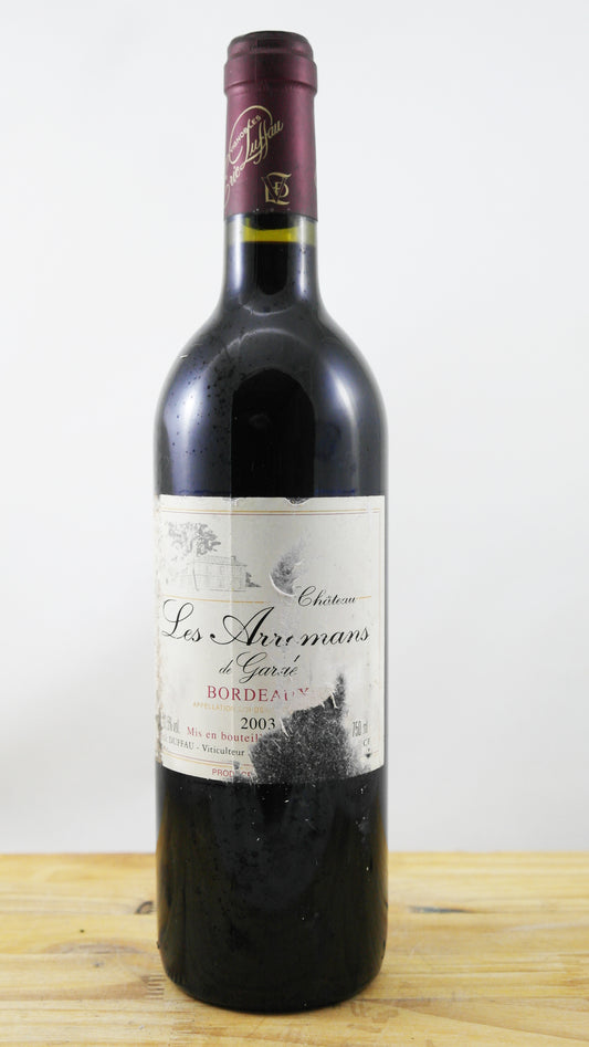 Château Les Arromans de Garde EA Vin 2003