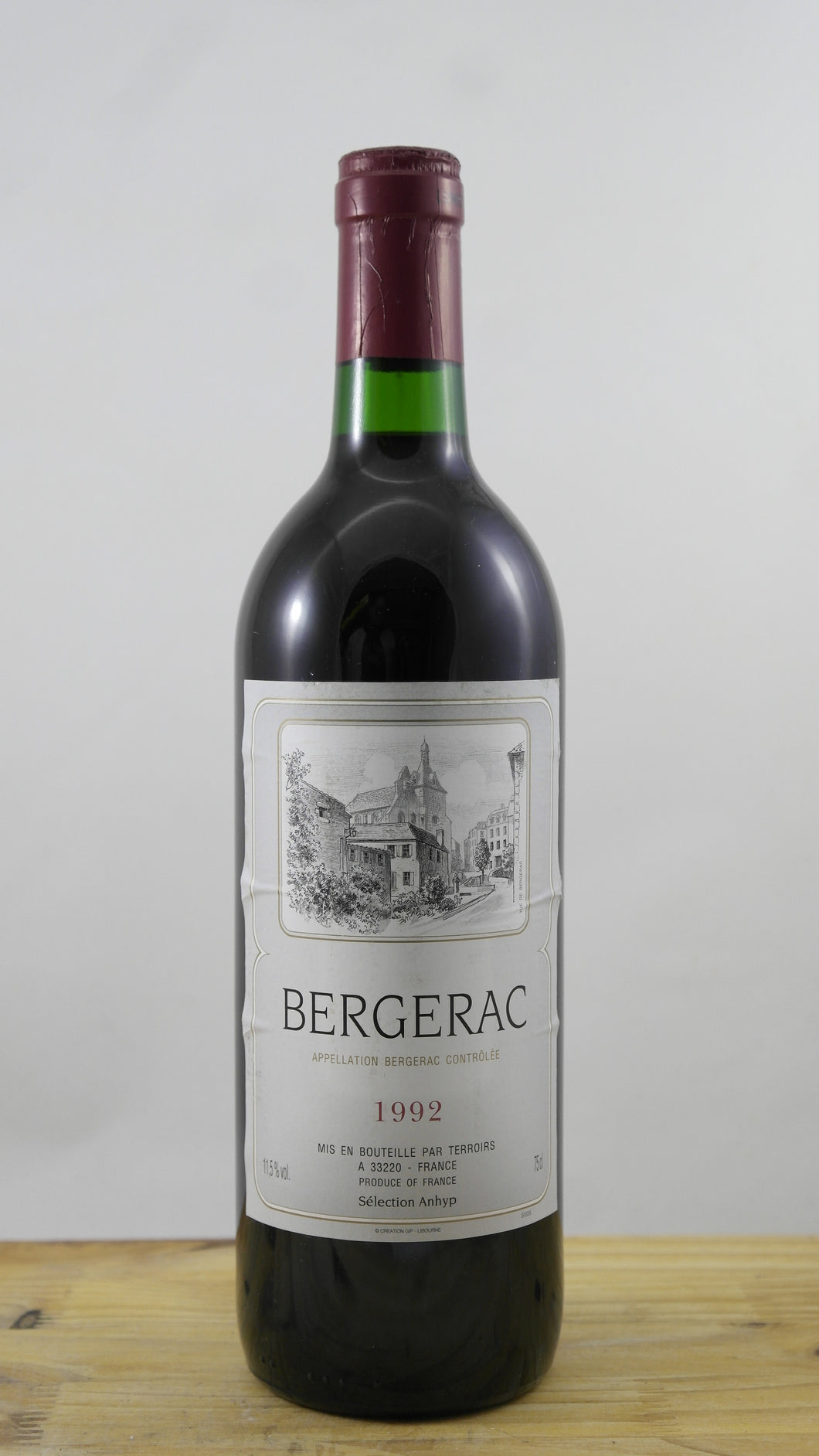 Bergerac Terroirs Sélection Anhyp Vin 1992